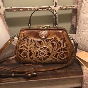 NWT Patricia Nash Brown Leather Crossbody